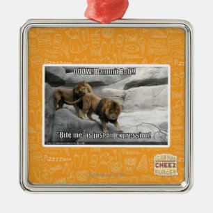 Beiß mir ist nur ein Ausdruck! Silbernes Ornament