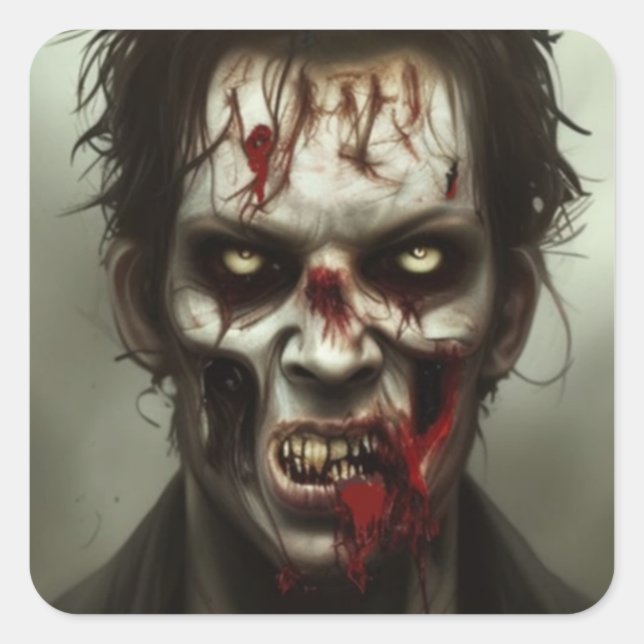 Beiß-Set Quadratischer Aufkleber (Vorderseite)