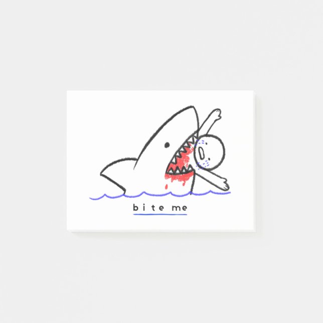 beißen post-it klebezettel (Vorderseite)