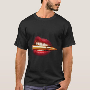 Beißen Sie den Pop der Bullet Lips T-Shirt