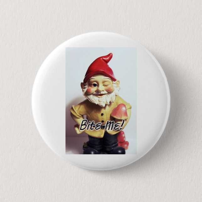 Beißen Sie mich Gnome Button (Vorderseite)