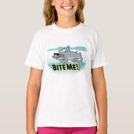 Beißen Sie mich Haifisch-T - Shirt