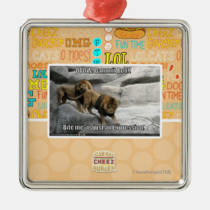 Beißen Sie mich ist gerade ein Ausdruck! Silbernes Ornament