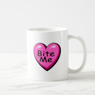 Beißen Sie mich Süßigkeits-Herz Kaffeetasse