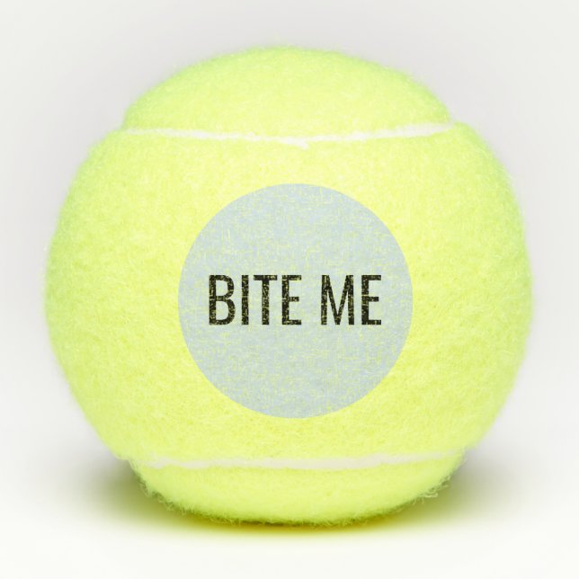 Beißen Sie mich Tennis Ball-Set von 3 Tennisbälle (Vorderseite)
