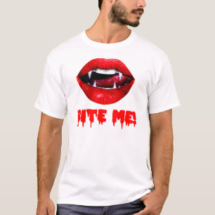 Beißen Sie mich Vampir Halloween T-Shirt