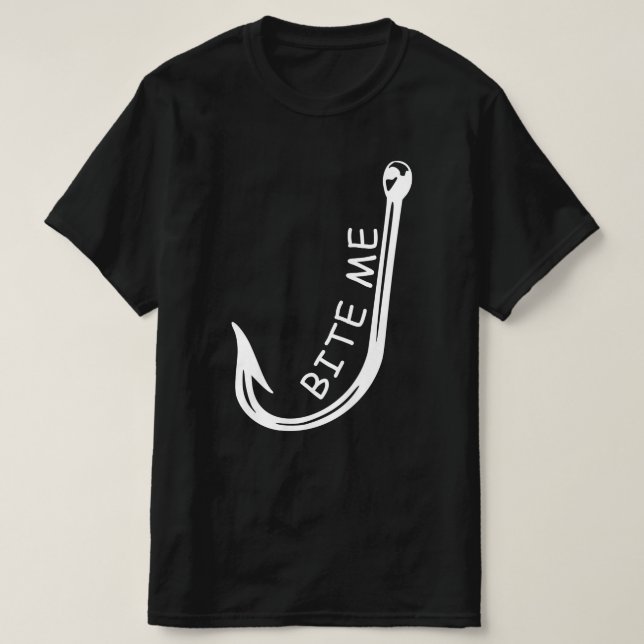 Beißen Sie mir Fischhecht T-Shirt (Design vorne)