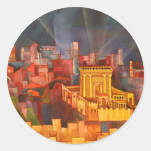 Beit Hamikdash Runder Aufkleber