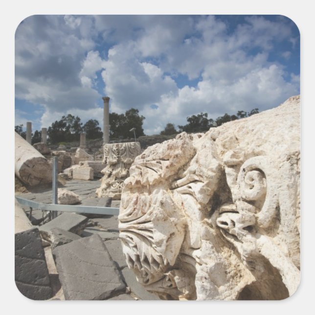 Beit She-an-Nationalpark, Ruinen aus römischer Zei Quadratischer Aufkleber (Vorderseite)
