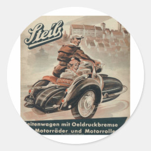 Beiwagen Runder Aufkleber