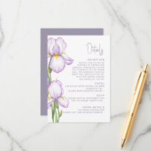 Beiwerk-Kartendetails für die Hochzeit.