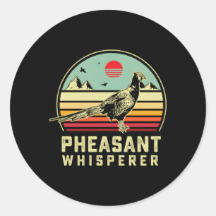 Bejagung von Vögeln - Pheasant Whisperer Aestheti Runder Aufkleber