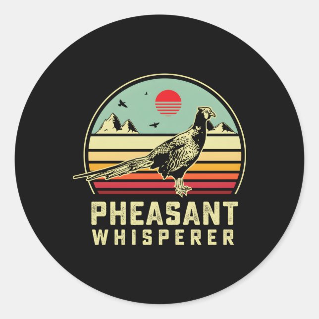 Bejagung von Vögeln - Pheasant Whisperer Aestheti Runder Aufkleber (Vorderseite)