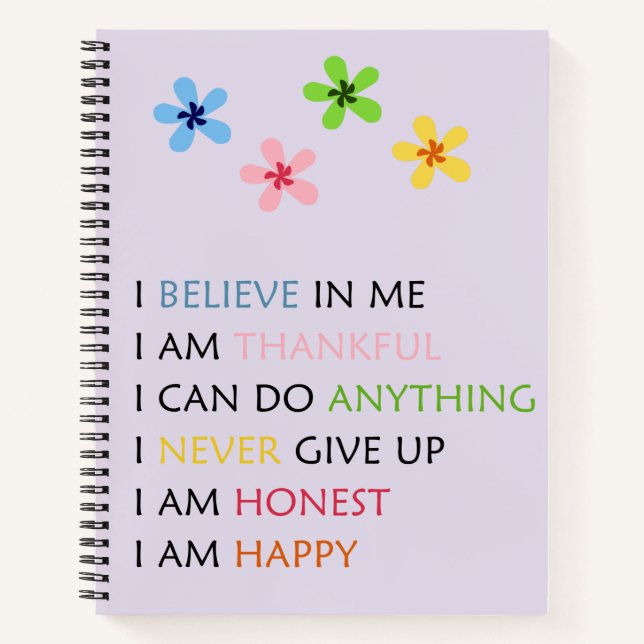 Bejahungen Notizbuch (Vorderseite)