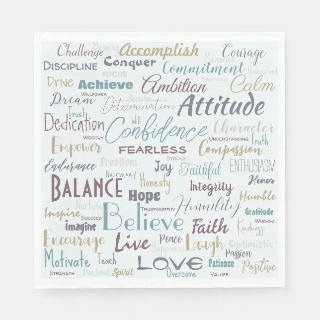 Bejahungen Serviette (Vorderseite)