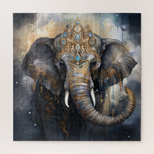 Bejeweled Elephant Jigsaw Puzzle (Vertikal)