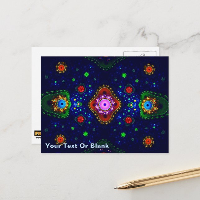 Bejeweled Postkarte (Vorderseite/Rückseite Beispiel)