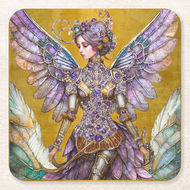Bejeweled Sugar Plum Fairy Rechteckiger Pappuntersetzer (Vorderseite)