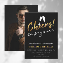 Bejubeln bis 30 Jahre Gold Black Adult Geburtstag