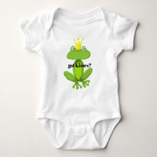 bekam Küsse Prinz Frosch Märchen lustiger Witz Baby Strampler