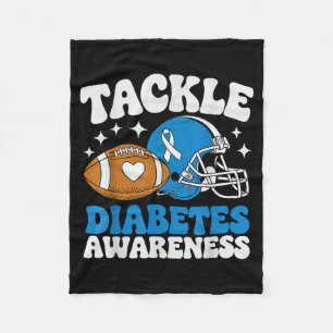 Bekämpfe Diabetes Typ 1 Blaues Fußball-Diabetes Fleecedecke