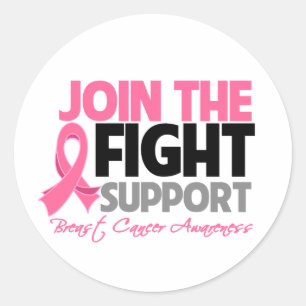 Bekämpfen Sie das Bewusstsein für Brustkrebs Runder Aufkleber