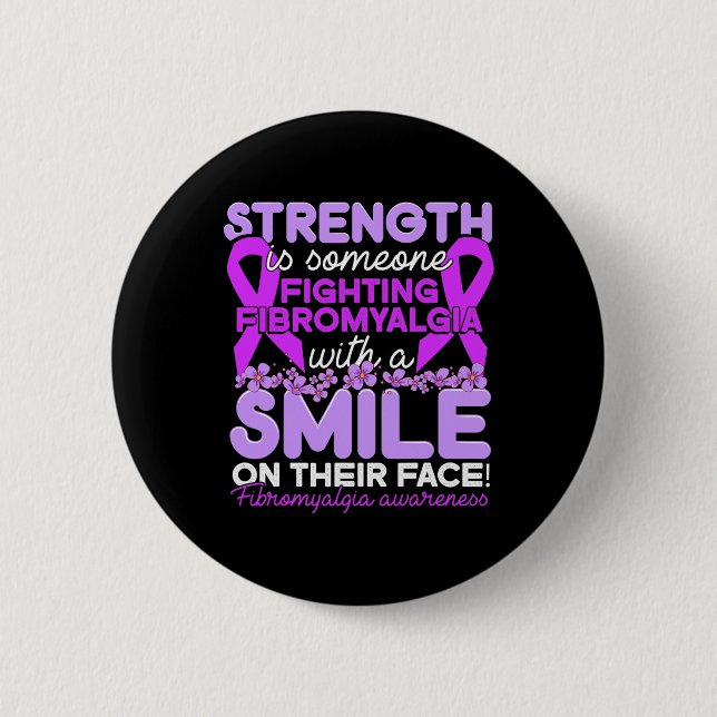Bekämpft jemanden Fibromyalgie für Frauen Button (Vorderseite)