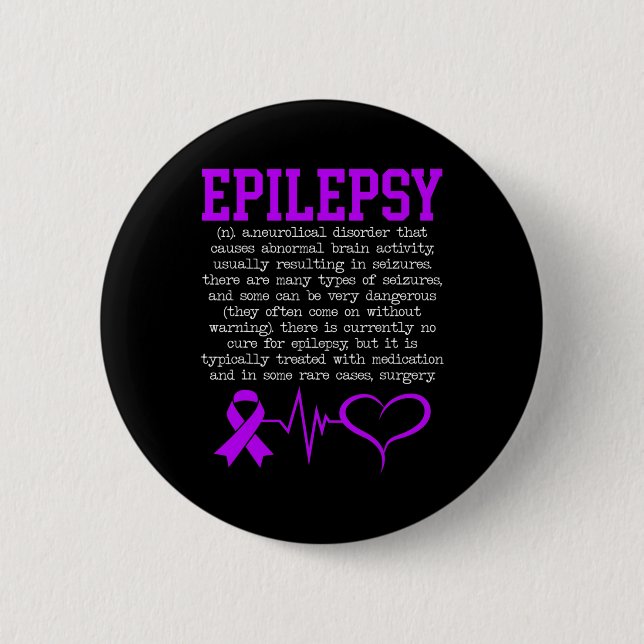 Bekämpfung der Epilepsie Epileptische Epilepsie Button (Vorderseite)