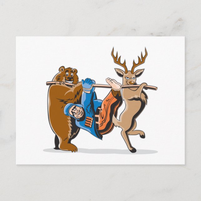 Bekämpfung der Rache von Jagdtieren Postkarte (Vorderseite)
