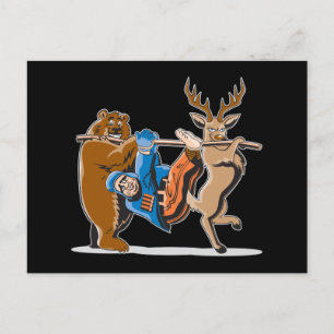 Bekämpfung der Rache von Jagdtieren Postkarte