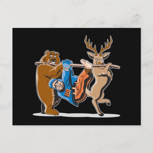 Bekämpfung der Rache von Jagdtieren Postkarte (Vorderseite)