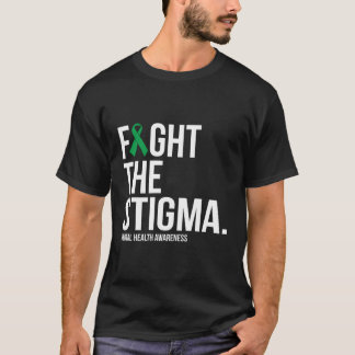 Bekämpfung der Stigma Green Ribbon Tal Gesundheit T-Shirt