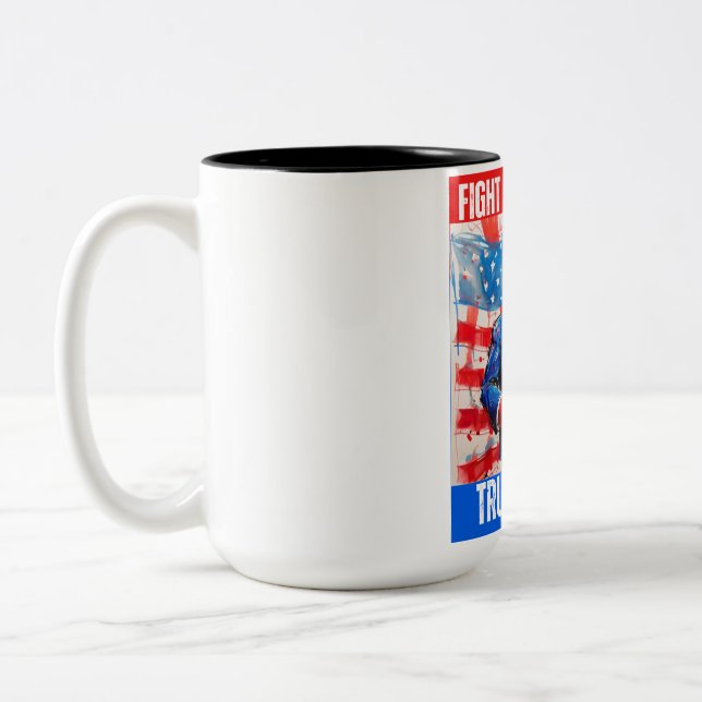 BEKÄMPFUNG DER TRUMP 2024 ZWEIFARBIGE TASSE (Links)