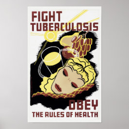 Bekämpfung der Tuberkulose - Einhaltung der Gesund Poster