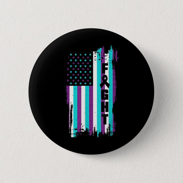 Bekämpfung des Bewusstseins der amerikanischen Fla Button (Vorderseite)