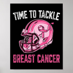 Bekämpfung des Brustkrebs Helm Pink Ribbon A Poster