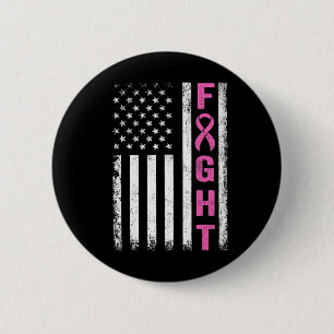 Bekämpfung des Brustkrebs unter amerikanischer Fla Button