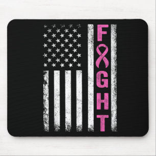 Bekämpfung des Brustkrebs unter amerikanischer Fla Mousepad