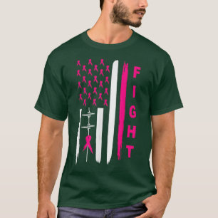 Bekämpfung des Brustkrebs unter amerikanischer Fla T-Shirt