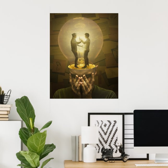 Bekämpfung des Burnout Poster (Heimbüro)
