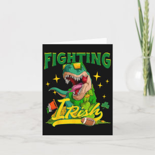 Bekämpfung des irischen Fußballs Vintager Dinosaur Karte