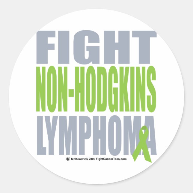 Bekämpfung des Non-Hodgkins-Lymphoms Runder Aufkleber (Vorderseite)