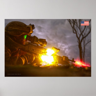 BEKÄMPFUNG DES PERSONALS IN DEN USA POSTER