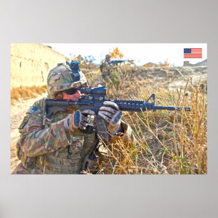 BEKÄMPFUNG DES PERSONALS IN DEN USA POSTER