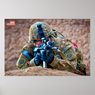 BEKÄMPFUNG DES PERSONALS IN DEN USA POSTER