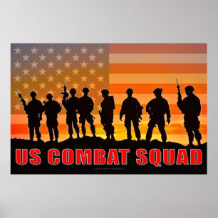 BEKÄMPFUNG DES PERSONALS IN DEN USA POSTER