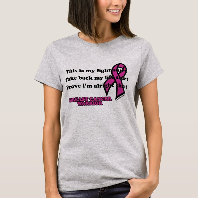 Bekämpfung des Shirts...Brustkrebs T-Shirt (Vorderseite)