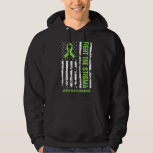 Bekämpfung des Stigma Green Mental Health Awarenes Hoodie