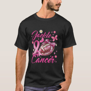 Bekämpfung von Brustkrebs Coquette Bow Disco Footb T-Shirt