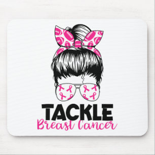 Bekämpfung von Brustkrebs Footbyll Survivor Pink R Mousepad